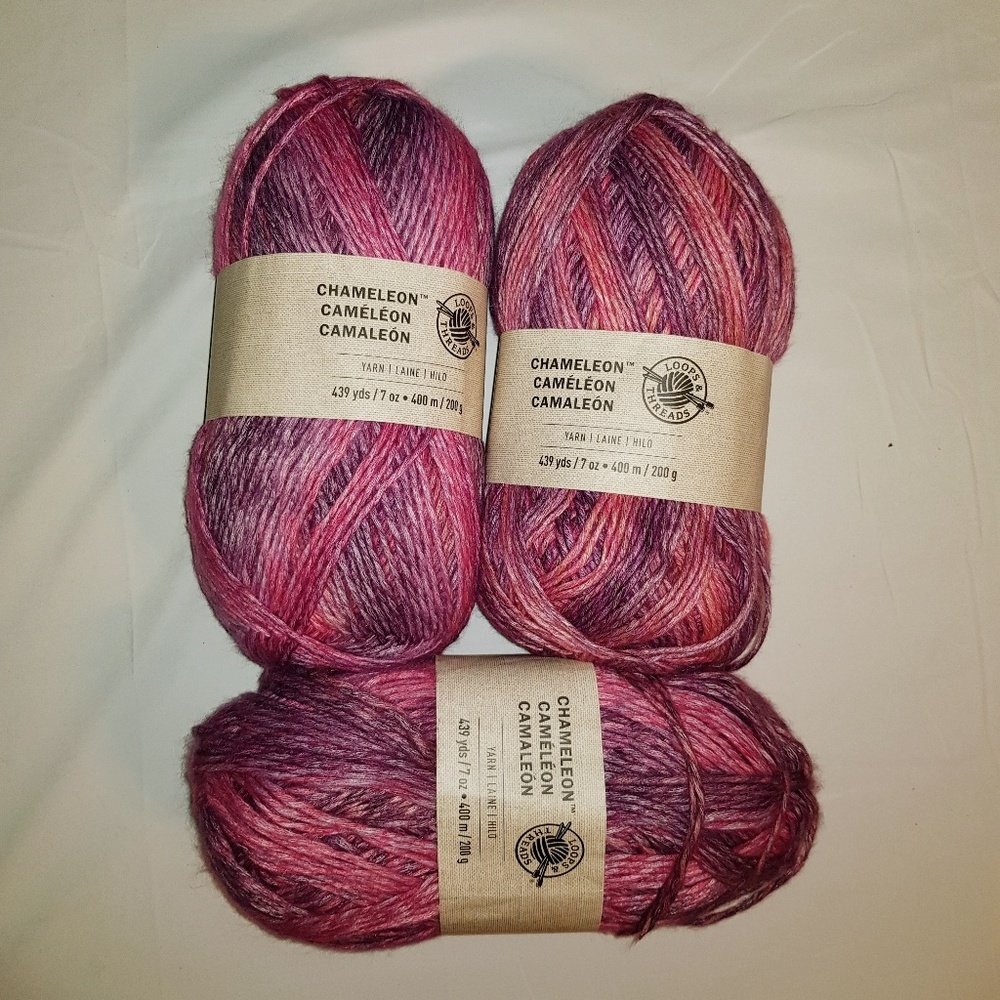 Loops and Threads Chameleon Yarn 3 Skeins